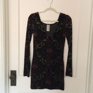 Free People patterned long sleeve dress